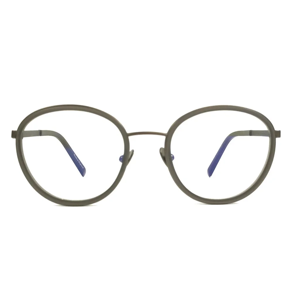 Tom Davies Eyeglasses Frames TD741 Col. 2208 Matte Gray Round Full Rim 47-19-140